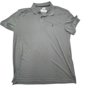 IZOD Golf Polo Shirt Mens XL Grey Excellent Space Dye Performance Short Slv